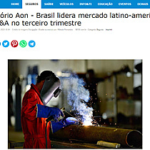 Relatrio Aon - Brasil lidera mercado latino-americano de M&A no terceiro trimestre